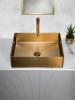 Раковина AltroBagno Аккордо (Accordo) 001009 OrSp матовое золото, 50.2x40.2 фото 9