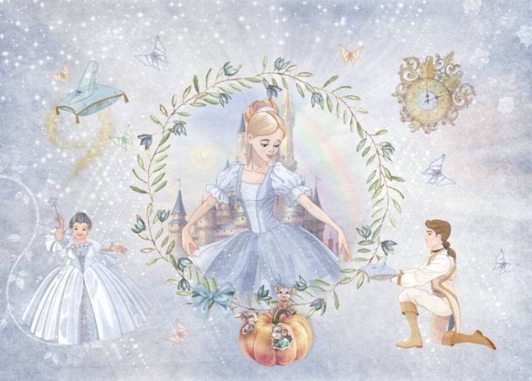 3D Фотообои Artegrafico «История Золушки» KID-084 акварель