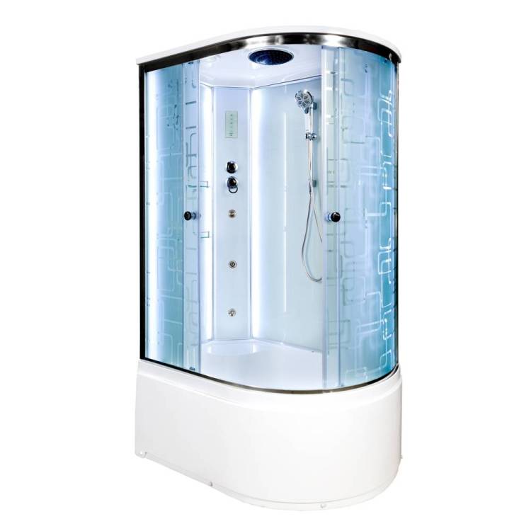 Душевая кабина AvaCan EM4512LLED+GM с подсветкой и гидромассажем, 120x80x220