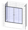 Шторка на ванну Radaway Idea Black PN DWD 180 фото 7