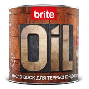 Масло-воск для террасной доски натуральное с природным воском Brite Flexx бесцветный 0.75 л