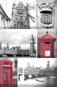 Панно Absolut Keramika Monocolor Composicion London Calling C 15x22.5