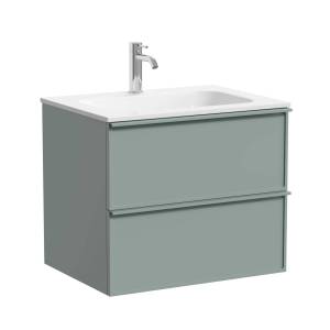 Тумба с раковиной Sancos Вельта (Velta) VL60GG + CN7011 серо-зелёный, 60x44.5