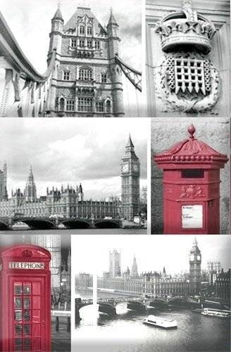 Панно Absolut Keramika Monocolor Composicion London Calling C 15x22.5