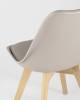 Набор из 4 стульев Stool Group Frankfurt Y863 beige X4 бежевый, деревянные ножки фото 7