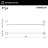 Полотенцедержатель WHITECROSS Ergo ER2252GLB золото брашированное фото 2