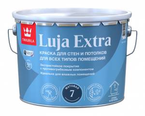 TIKKURILA Luja Extra 7 краска антигрибковая для влажных помещений, акриловая, матовая, база A (0.9л)