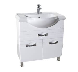 Тумба с раковиной Bellezza Абрис 80 1 ящ. Белый