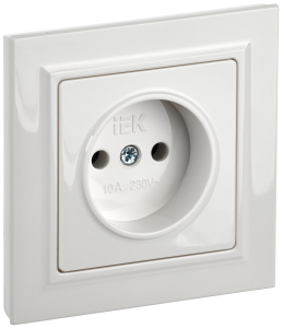 Розетка 1-местная IEK Brite BR-R10-10-K01-F белый