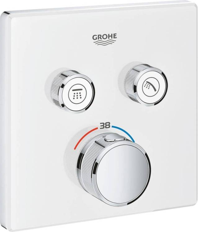 Термостатический смеситель Grohe Grohtherm SmartControl 29156LS0 для ванны, Луна white
