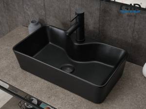 Раковина Gid Geométrico Bm9092 53353 черная матовая, 55x31x14