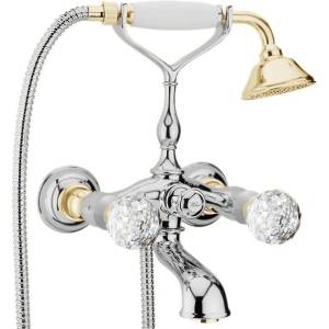 Смеситель для ванны Webert Karenina KA720201017 хром, золото