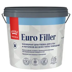 Шпатлевка влагостойкая Tikkivala Euro Filler 2.5 л