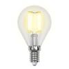Лампа светодиодная филаментная Uniel Air G LED-G45-6W/WW/E14/CL GLA01TR