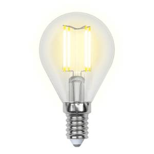 Лампа светодиодная филаментная Uniel Air G LED-G45-6W/WW/E14/CL GLA01TR