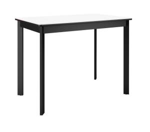 Стол Дик DikLine LK90 00-00075472 mono white, подстолье черное, опоры черные 90(130)x65x76