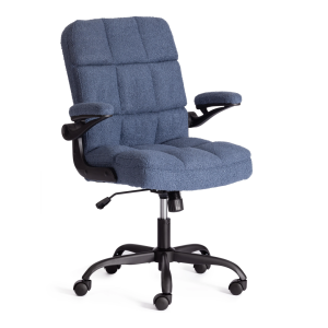 Кресло компьютерное Tetchair Lugano 21801 темно-синий, ткань teddy