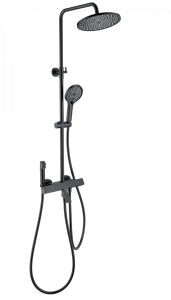 Душевая стойка Wonzon & Woghand WW-B3094-MB с термостатом, черный