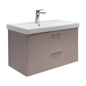 Тумба с раковиной Comforty Ангара-90П 00-00021036 подвесная, дуб латте