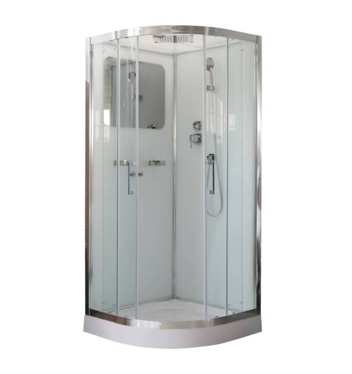 Душевая кабина Cerutti Spa VIVA101 с низким поддоном, профиль хромированный