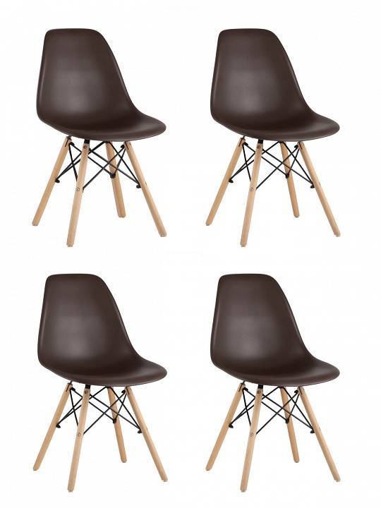 Набор из 4 стульев Stool Group Eames 8056PP BROWN X4