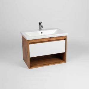 Тумба с раковиной Viant Бостон VBOS60CO-T1YP 430x560x500 1 ящик подвесная