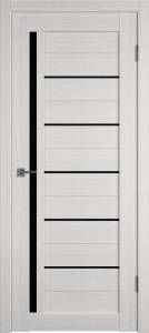 Межкомнатная дверь Владимирская Фабрика Дверей Atum 1 Bianco стекло Black Gloss 700x2000