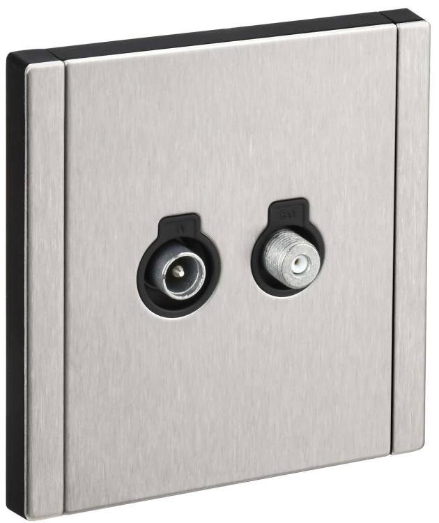 ТВ-розетка TV+SAT IEK Forte&Piano FP-AF20-O-M-K50 никель