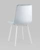 Стул Stool Group Chilly OS-2011-V seat HLR-17 wl DUAL серо-голубой, белые ножки, велюр фото 7