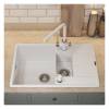 Мойка кухонная Uperwood Quartz UPD-05 3910202116 белая, 78x51 фото 2