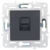 Розетка компьютерная RJ45 IEK Skandy SK-K10-1-K53 графит фото 3