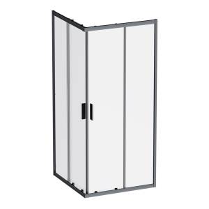 Душевой уголок Am.Pm Gem W90G-403-9090BT профиль черный матовый, стекло прозрачное, 90x90