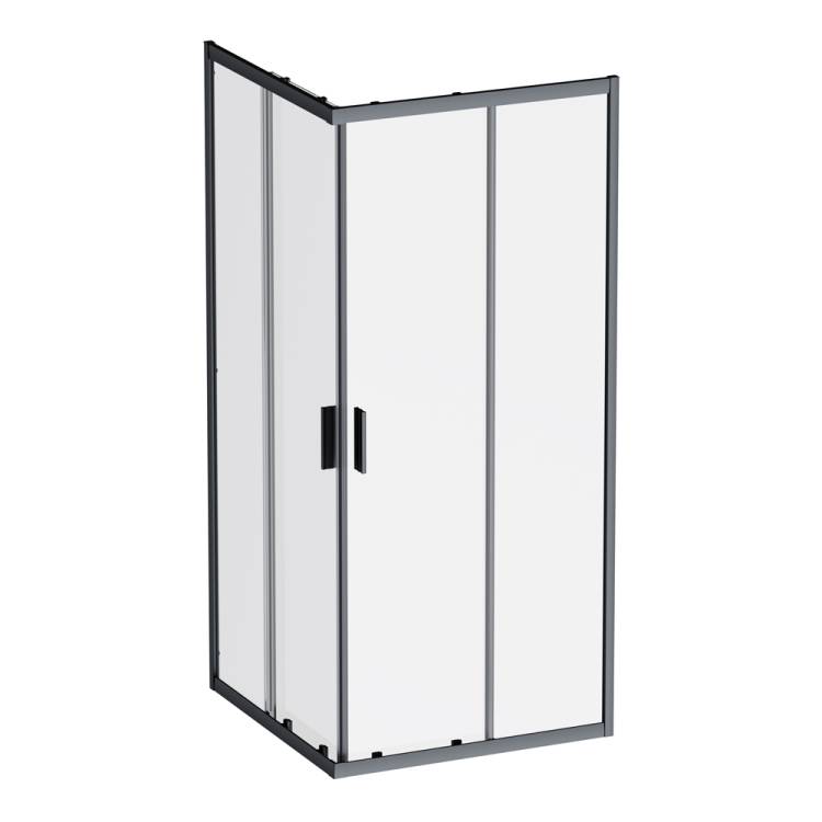 Душевой уголок Am.Pm Gem W90G-403-9090BT профиль черный матовый, стекло прозрачное, 90x90
