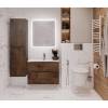 Тумба с раковиной Belbagno Etna H-60 ETNA-H60-900-2C-SO-RW-P 90x45x60 Rovere Moro подвесная с двумя выкатными ящиками, с доводчиками фото 9