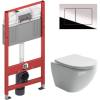 Комплект Унитаз подвесной Ceramica Nova Metropol CN4002 + Инсталляция TECE Now 9400412 4 в 1 с кнопкой