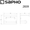 Держатель SAPHO SIMPLE LINE туалетной бумаги с полочкой для телефона, хром, нержавеющая сталь фото 3