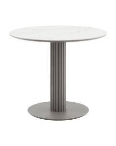 Стол Stool Group Терралино SO 298-86410 керамика белый матовый, основание металл латте 90x90x77