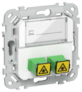 Розетка компьютерная оптоволоконная 2-местная IEK Flite FI-KO20-K01 белый