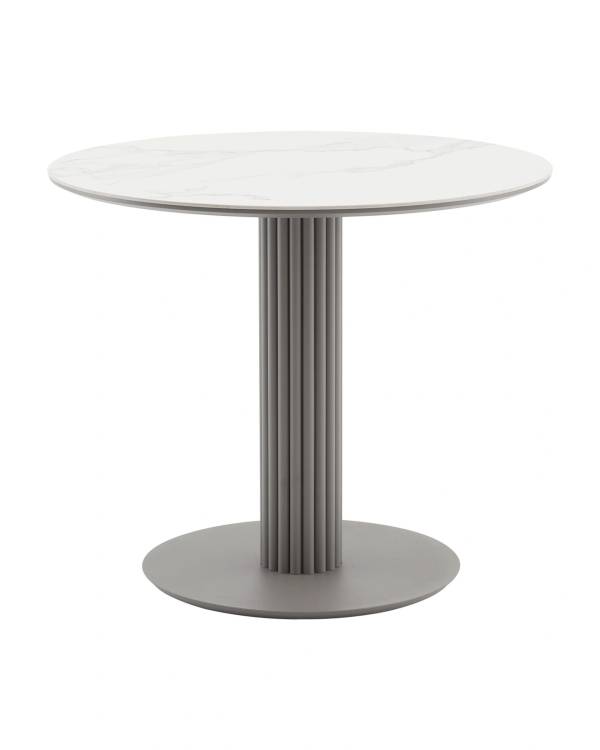 Стол Stool Group Терралино SO 298-86410 керамика белый матовый, основание металл латте 90x90x77