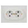 Розетка 2-местная с заземлением и шторками IEK Brite BR-R24-16-K01-F-PRO белый фото 4