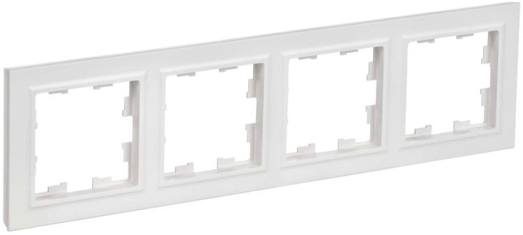 Рамка 4-постовая IEK Brite BR-M42-K91 арктический белый