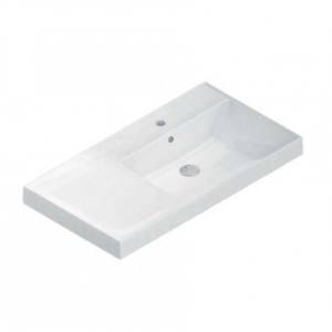 Мебельная раковина Kerama Marazzi Cubo 90 R подвесная, белая глянцевая