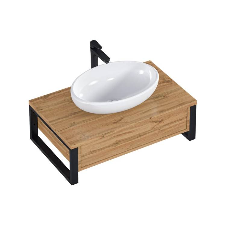 Тумба с раковиной 1MarKa Grunge Loft 90 дуб вотан