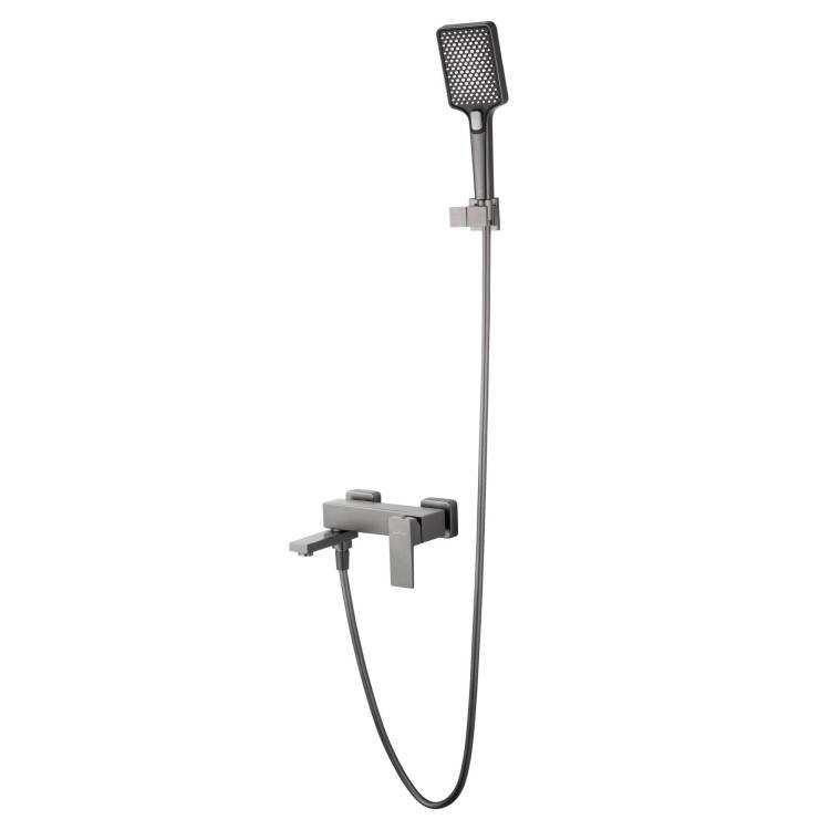 Смеситель для ванны Wonzon & Woghand WW-88037068-BGM с душевым гарнитуром, темный графит