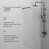 Душевая перегородка Am.Pm X-Joy W94WI-110-F1-BTE 110x195, стекло прозрачное 6 мм, профиль черный фото 5
