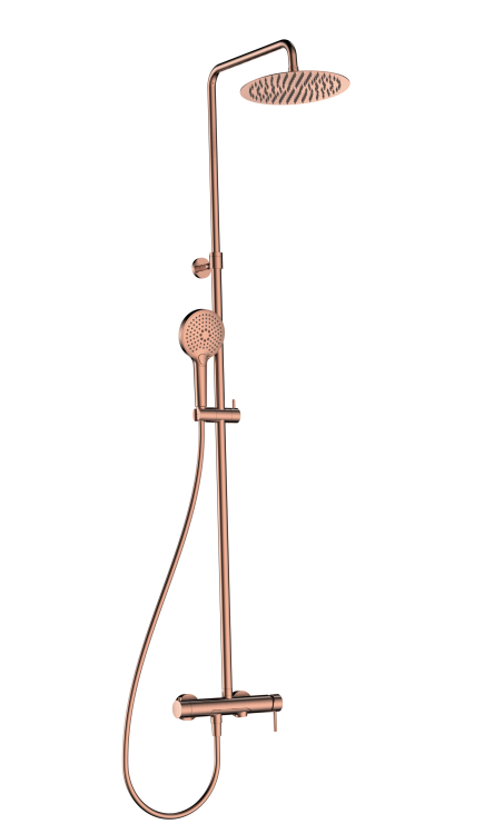 Душевая стойка AQUAme AQM8011BC медь шлифованная