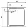Поддон для душа Cezares Tray SMC TRAY-M-A-90-35-W 90x90 фото 5