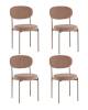 Набор из 4 стульев Stool Group Бриф DD AV 477-C31-K477NEW-7006T-K X4 капучино, каркас капучино муар, велюр