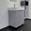 Тумба с раковиной Comforty Асти 60Н 00-00019190 напольная, бетон светлый