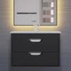 Тумба с раковиной Uperwood Modul 393020549 подвесная, матовая, черная, 65 см фото 4